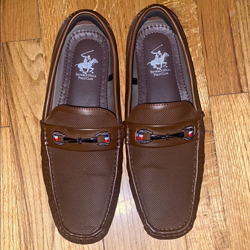 Beverly Hills Polo Club Brown Leather Loafers